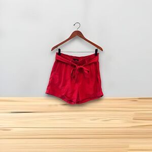 Sanctuary Paper Bag Waist Shorts Linen Blend with Tie Waist Size Small